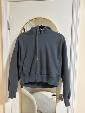 Charcoal Gray Hooded Pullover Sweatshirt